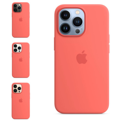Чехол LUX Silicone Case на iPhone 13 Pink Pomelo with MagSafe